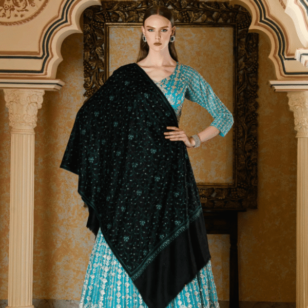 Kaleeda Black Cashmere Wrap