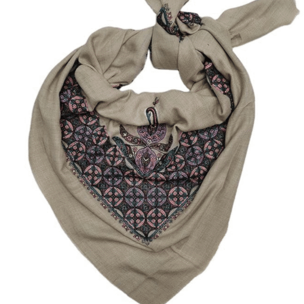 Omani Turma Camel Brown with Embroidery, Traditional Premium Headwear